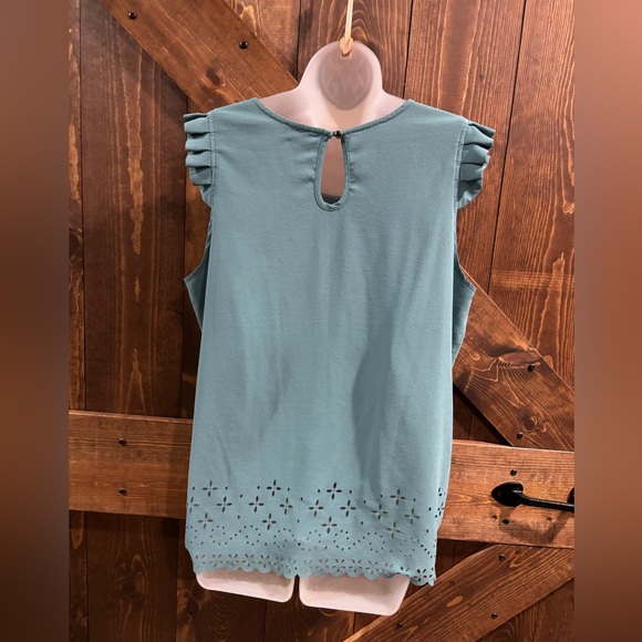 Zenobia 2x Blouse Teal Blue - Picture 2 of 6